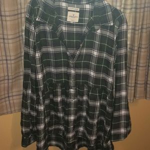 Flannel loose fit shirt